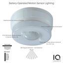 5" IQ AMERICA Battery Powered Indoor/Outdoor Motion Activated Ceiling Light, 450 Lumens image number 3