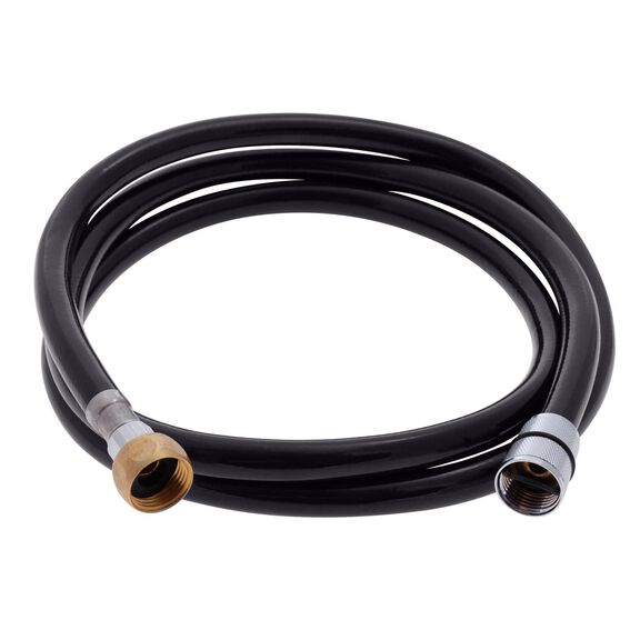 Hose 6' Rubber PVC 1/2" NPS-F + 1/2" NPS-F Adapter Black image number 2
