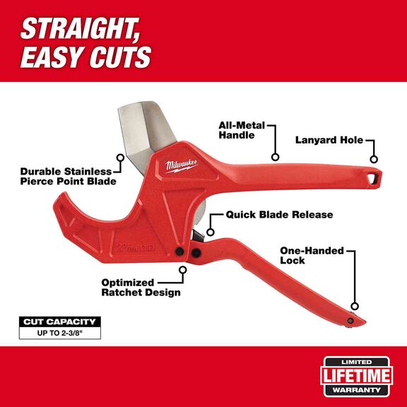2-3/8" Ratcheting Pipe Cutter image number 1