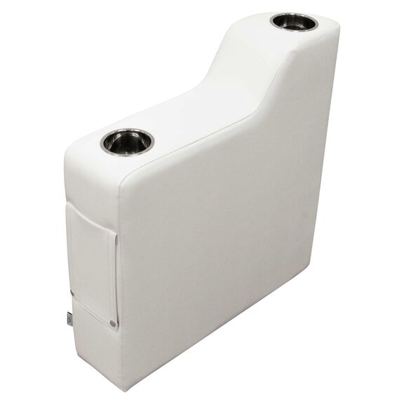 Wise DLX3010-204 DLX Series Pontoon Right Radius Arm Rest - Brite White image number 0