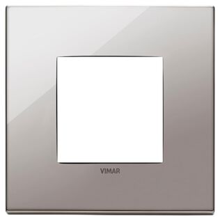 Vimar Eikon Total Look 22642.83 2-Module Cover Plate, Total Black Diamond