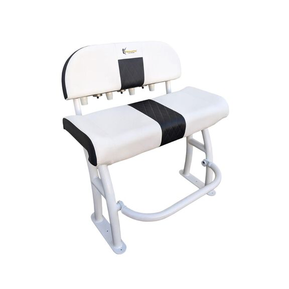 Pro Series Leaning Post, White Frame, Deluxe Backrest, White Upholstery image number 0