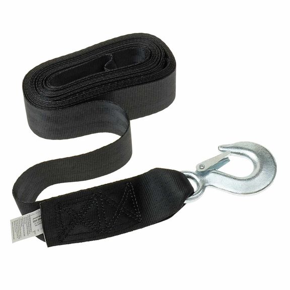 Trailer Winch Strap and Hook, 20' x 2" image number 3