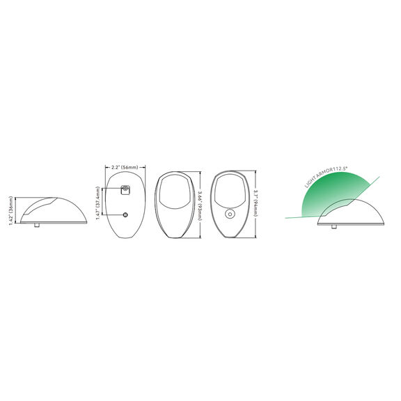 SEAFLO Pair of Vertical Mount Red/Port & Green/Starboard LED Navigation Lights, Black Housing, 2 Nautical Miles Visibility (05-Series) image number 1