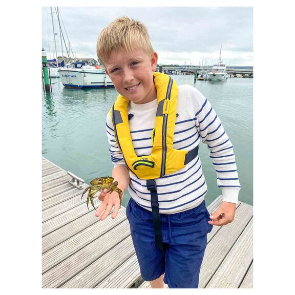 Deckvest Cento Junior Inflatable Life Jacket, Yellow image number 1