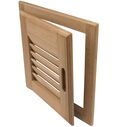 Right Hand Teak Louvered Door & Frame, 12" x 12" image number 0