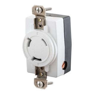 Hubbell Marine Trolling Motor Locking recptacle, 24-32 VDC, White