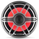 M6-880X-S-GmTi-i 8.8" Marine Coaxial Speakers, Gunmetal and Titanium Sport Grilles with RGB LED Lighting image number 1