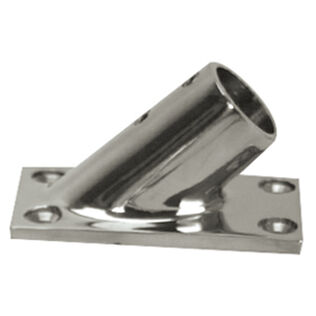 Stainless Steel 45&deg; Rectangular Base, 1" Tube Outside Dia.