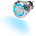 10A Push Button LED Ring Switch OFF-(ON), Blue image number 0