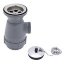 2" Drain, Trap Sink Drain, 1-1/4"-M Thread, w/Chain Stopper Ultra-Mirror Finish image number 0