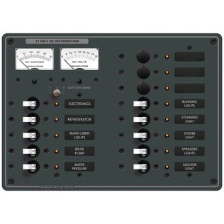Traditional Metal DC Circuit Breaker Panel, 13-Position