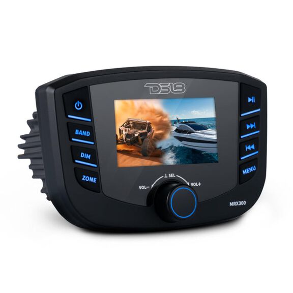 Marine Stereo, TFT screen, 3 Zones, 4 volts Output, BT, RDS 4 x 50 Watts image number 0