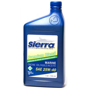 Sierra 25W-40 4 Stroke Conventional Marine Engine Oil, 1 Quart
