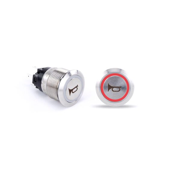 Push Button Horn Switch, Red Halo image number 0
