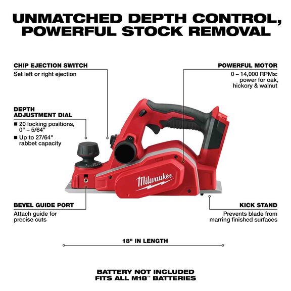 M18&trade; 3 1/4" Planer image number 1