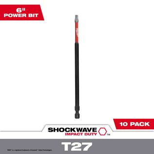 SHOCKWAVE&trade; 6" Impact Torx&reg; T27 Impact Driver Bit, 10 Pack
