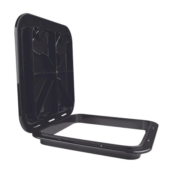 SEAFLO 14.76" x 14.57" Black Rectangular Deck Access Hatch image number 4