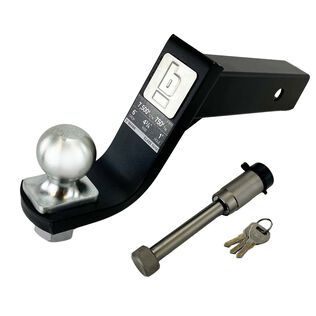 Trailer Towing Security Kit, 4" Shank, 6" Drop, 2" Ball 6000LB HD