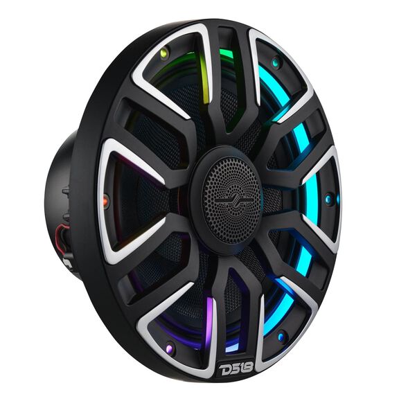 8&rdquo; Marine Coaxial Speaker With Kevlar Cone, Bullet Tweeter, Neodymium Magnet, and Digital LED Lights | 200W RMS 4-Ohm image number 2