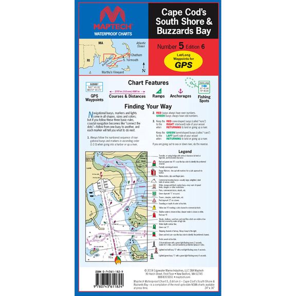 WPC005-06WMDS Cape Cod's South Shore & Buzzards Bay, 6th Edition image number 0