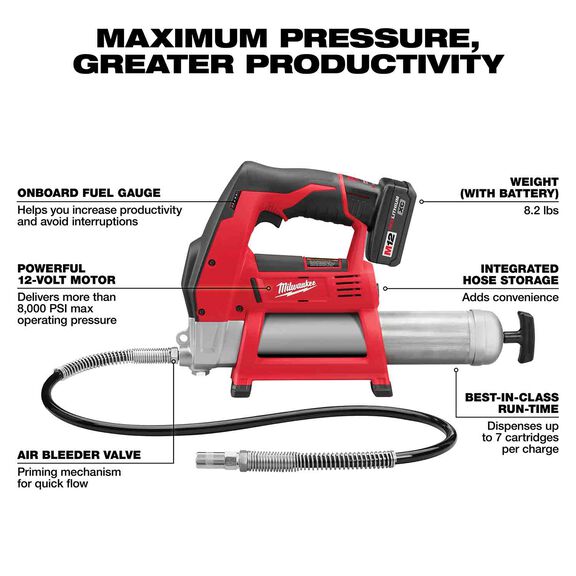 M12&trade; Cordless Grease Gun Kit image number 1