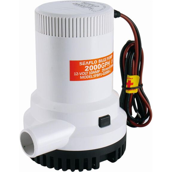 SEAFLO 01 Series 2000 GPH Bilge Pump 12V Submersible Marine Pump with Anti-Airlock Protection image number 0