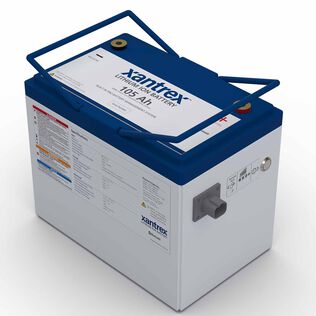 Group 27 Lithium-Ion Iron Phosphate (LiFePO4) Battery, 105 Amp Hours