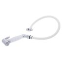 Deck-Mount Sprayer Hammer-Head Arctic White Sprayer w/Elbow, 6' White Rubber Hose, Ultra-Low Profile Holder image number 1