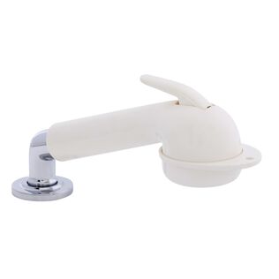 Deck-Mount Sprayer Large Warm White Sprayer w/Elbow, 10' White Rubber Hose, Low Profile Holder