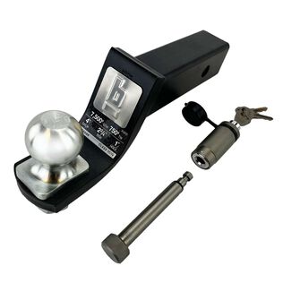 Trailer Towing Security Kit, 2" Shank, 4" Drop, 2" Ball 7500 LB. Heavy Duty