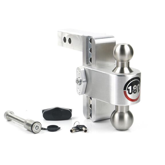 Weigh Safe 180-Degree Adjustable Trailer Hitch, Compatible with 2" Receivers, 6" Drop image number 0
