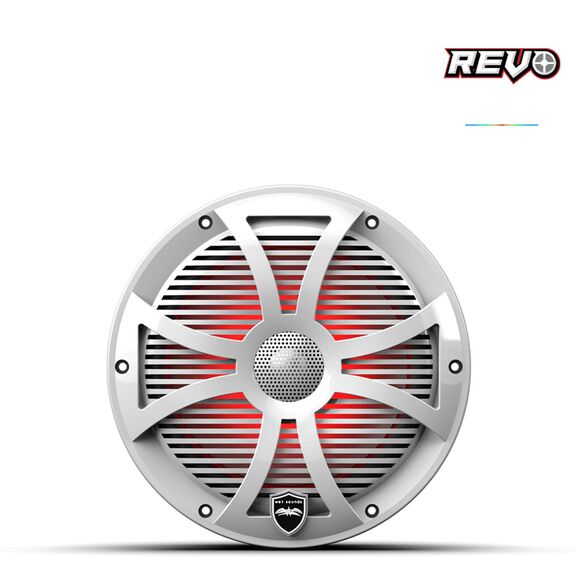 Wet Sounds REVO 8 inch High Output Coaxial Speakers w/ SW-White RGB Grilles image number 1