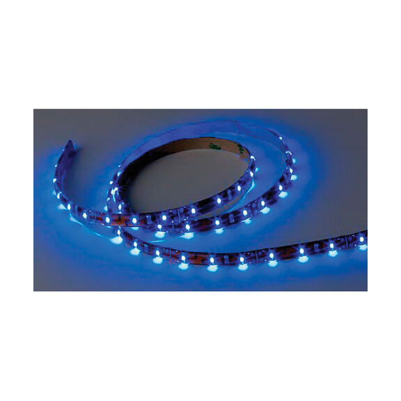 Flexible LED Strip Tape 24V DC Blue 8' Length with Wire Leads IP65 image number 0