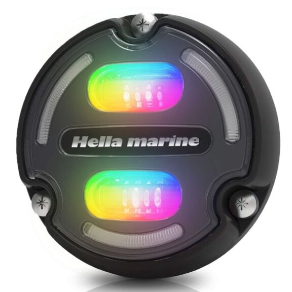 Apelo A2 Aluminum RGB Underwater Light, Black Housing, Charcoal Lens image number 0