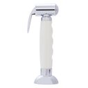 Deck-Mount Sprayer Hammer-Head Warm White Sprayer, 6' White Rubber Hose, Elite Holder image number 2