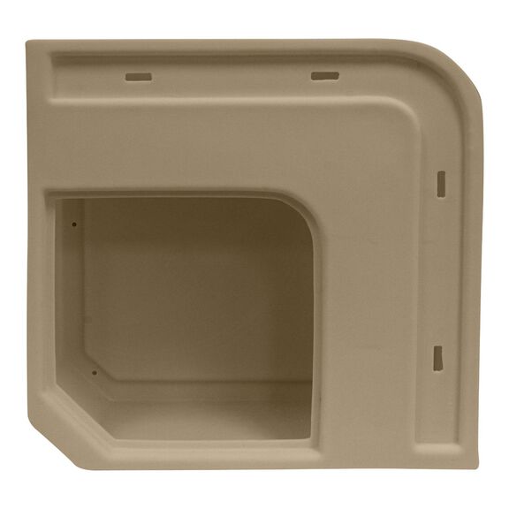 8WD133-1B-207 Deluxe Pontoon Radius Corner Section, Base Only, Tan image number 1