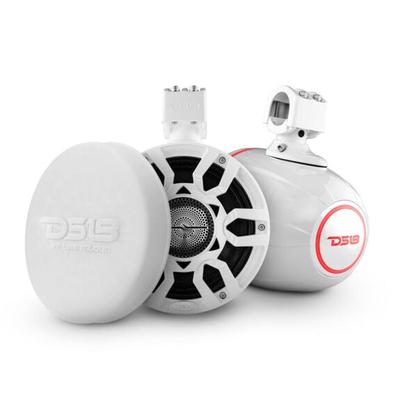 HYDRO 8" Marine Tower Speakers PRO-HY8.4 Included and CS8 Cover, White image number 0