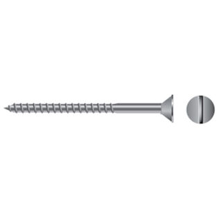 Stainless Steel Slotted Flat-Head Wood Screws