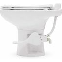 SEAFLO Porcelain RV Toilet Elongated Bowl 19in Residential Height Gravity Foot Pedal Soft Close image number 6