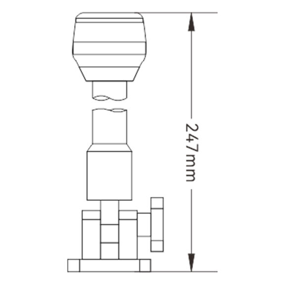 SEAFLO 9" LED All-Round Pole Light, Fold-Down, 2 Nautical Miles Visibility (04-Series) image number 1