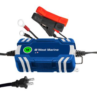 2 Amp Waterproof Battery Charger and Maintainer With Overcharge and Reverse Polarity Protection