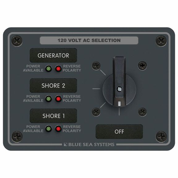 Rotary Switch Panel, 30A, 120V AC, 3 positions + OFF, 2 Poles image number 0