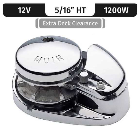 Muir Storm 1250 Low-Profile Windlass Low-Profile, 5/16" HT (G4), 12V DC, 1200W image number 0