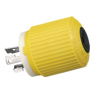 Hubbell Marine Trolling Motor Locking Plug , 24-32 VDC, Yellow