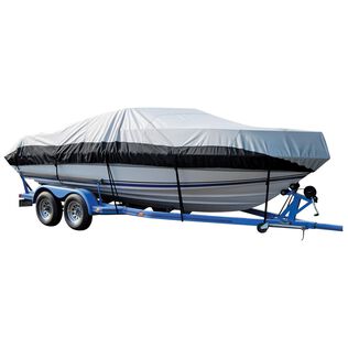 Aluminum Bass Boat Cover, Gray/Black, Eclipse, 12'0"-14'0", 75" Beam