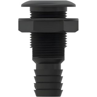SEAFLO 5/8" Thru Hull Fitting with Check Valve Black
