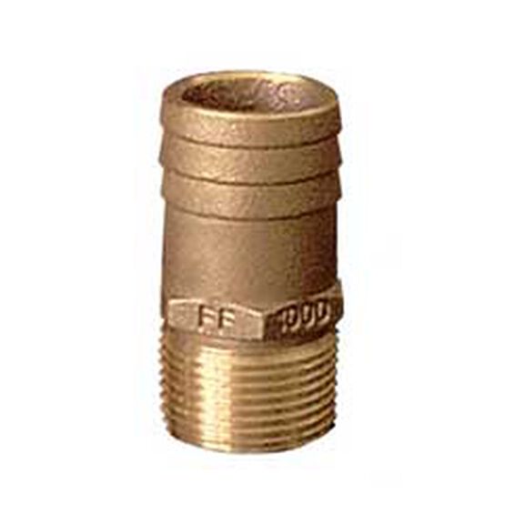 Full Flow Straight Bronze Pipe-To-Pipe Fitting, 1" NPT x 1-1/8"Hose (10) image number 0