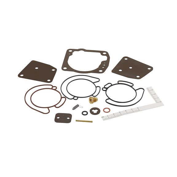 Quicksilver 8M6010309 Carb Repair Kit for Select Evinrude, Johnson, OMC V4 and V6 2-Cycle (60 Degree Powerhead) Outboards image number 0
