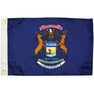 Michigan State Flag, 12" x 18"